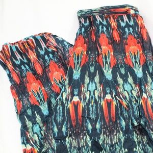 Earthbound Faux Wrap Printed Pants